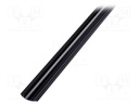 Cover; black; 2m; aluminium; Application: WAY10; anodized