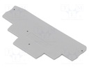 End plate; grey; Width: 2.2mm; Ht: 45.5mm; L: 97.2mm