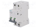 Circuit breaker; 400VAC; Inom: 20A; Poles: 2; DIN; Charact: C; 6kA