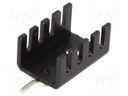 Heatsink: moulded; U; TO202,TO220; black; L: 19.05mm; W: 13.21mm