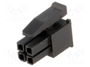 Plug; wire-board; female; Micro MATE-N-LOK; 3mm; PIN: 4; for cable