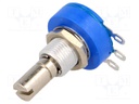 Potentiometer: shaft; single turn; 10kΩ; ±20%; 1W; linear; 6.35mm