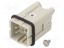 Heavy Duty Connector, 4+PE Signal, HA Series, Insert, 5 Contacts, 3A, Plug, Screw Pin