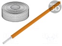 Wire; stranded; Cu; 1x0,04mm2; PVC; orange; 60V; -5÷85°C; 10m