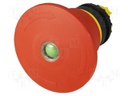 Switch: emergency stop; Stabl.pos: 2; 22mm; red; Illumin: none; IP66