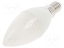 LED lamp; neutral white; E14; 230VAC; 470lm; 4.7W; 180°; 4000K