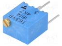 Potentiometer: mounting; multiturn; 4.7kΩ; 250mW; ±10%; linear