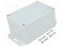 Enclosure: multipurpose; X: 80mm; Y: 120mm; Z: 60mm; ZP; light grey