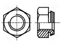 Nut; hexagonal; M10; 1.5; hardened steel; Plating: zinc; H: 8mm; 15mm