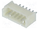 Socket; wire-board; male; 1.25mm; PIN: 6; THT; 125V; 1A; tinned