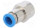 Push-in fitting; straight; Input thread: G 1/4" internal; 8mm