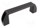 Handle; Mat: polyamide; black; H: 52mm; L: 170mm; W: 28mm