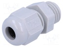 Cable gland; M12; IP68; Mat: polyamide; grey