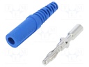 Plug; 4mm banana; 32A; 70VDC; blue; Max.wire diam: 4mm