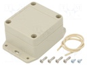 Enclosure: multipurpose; X: 60mm; Y: 65mm; Z: 40mm; with fixing lugs