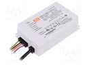 Power supply: switched-mode; LED; 65W; 34÷46VDC; 1400mA; IP67; 430g