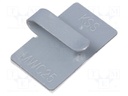 Self-adhesive cable holder; metal; grey