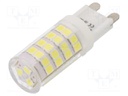 LED lamp; cool white; G9; 230VAC; 370lm; 3.5W; 280°; 6000K