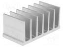 Heatsink: extruded; grilled; L: 40mm; W: 78mm; H: 35mm; aluminium