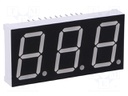 Display: LED; 7-segment; 20.32mm; 0.8"; No.char: 3; red; 11mcd