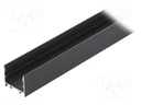 Profiles for LED modules; surface; black; L: 1m; aluminium