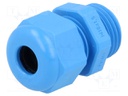 Cable gland; M16; IP68; Mat: polyamide; blue; UL94V-0