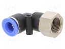 Push-in fitting; angled 90°; -0.95÷15bar; Thread: R 3/8"; 0÷60°C