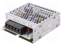 Power supply: industrial; single-channel,universal; 50W; 3.3VDC