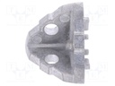 Angle bracket; for profiles; Width of the groove: 6mm; W: 27.5mm