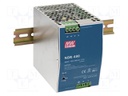 Power supply: switched-mode; slim; 480W; 48VDC; 48÷55VDC; 10A