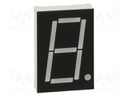 Display: LED; 7-segment; 26mm; 1"; No.char: 1; amber; 70mcd; anode