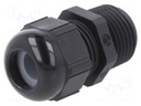 Cable gland; NPT1/2"; IP68; Mat: polyamide; black