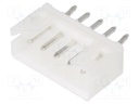 Socket; wire-board; male; 140; 2mm; PIN: 5; THT; 100V; 2A; tinned