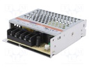 Power supply: switched-mode; voltage source; 72W; 12VDC; 6A; OUT: 1