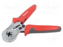 Tool: for crimping; 0.5÷10mm2; Die shape: square