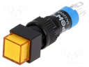 Switch: push-button; Pos: 2; SPDT; 0.5A/250VAC; 1A/24VDC; orange