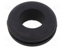 Grommet; black; UL94HB; TPR