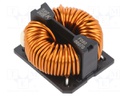 Inductor: wire with current compensation; THT; 7.4mH; 14.2mΩ