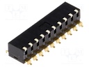 Switch: DIP-SWITCH; Poles number: 10; ON-OFF; 0.025A/24VDC; Pos: 2