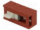 Switch: slide; Pos: 3; 10A/250VAC; Mounting: THT; Leads: for PCB