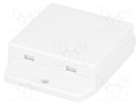 Enclosure: multipurpose; X: 50.4mm; Y: 50mm; Z: 17mm; ABS; white