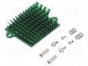 Heatsink: extruded; grilled; green; L: 41mm; W: 45mm; H: 10mm; 5°C/W