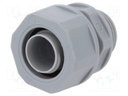 Straight terminal connector; ØBraid : 19mm; polypropylene; IP54