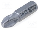 Screwdriver bit; Phillips; PH3; Overall len: 25mm