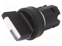 Switch: rotary; Stabl.pos: 2; 22mm; black; Pushbutton: prominent