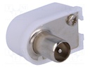 Plug; coaxial 9.5mm (IEC 169-2); male; angled 90°; for cable