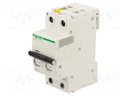 Circuit breaker; 400VAC; Inom: 6A; Poles: 1+N; DIN; Charact: B; 10kA