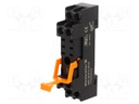 Socket; PIN: 8; 8A; 300VAC; H: 80.2mm; W: 15.8mm; Mounting: DIN