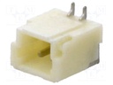 Socket; wire-board; male; 1mm; PIN: 2; SMT; 50V; 1A; tinned; 20mΩ