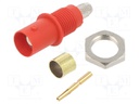 Connector: socket; BNC; red; Connection: screwed,crimped; on panel